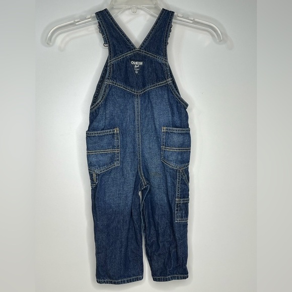 OshKosh B'gosh Overalls 12-18 Months Blue Jean Denim Farm - Picture 2 of 6
